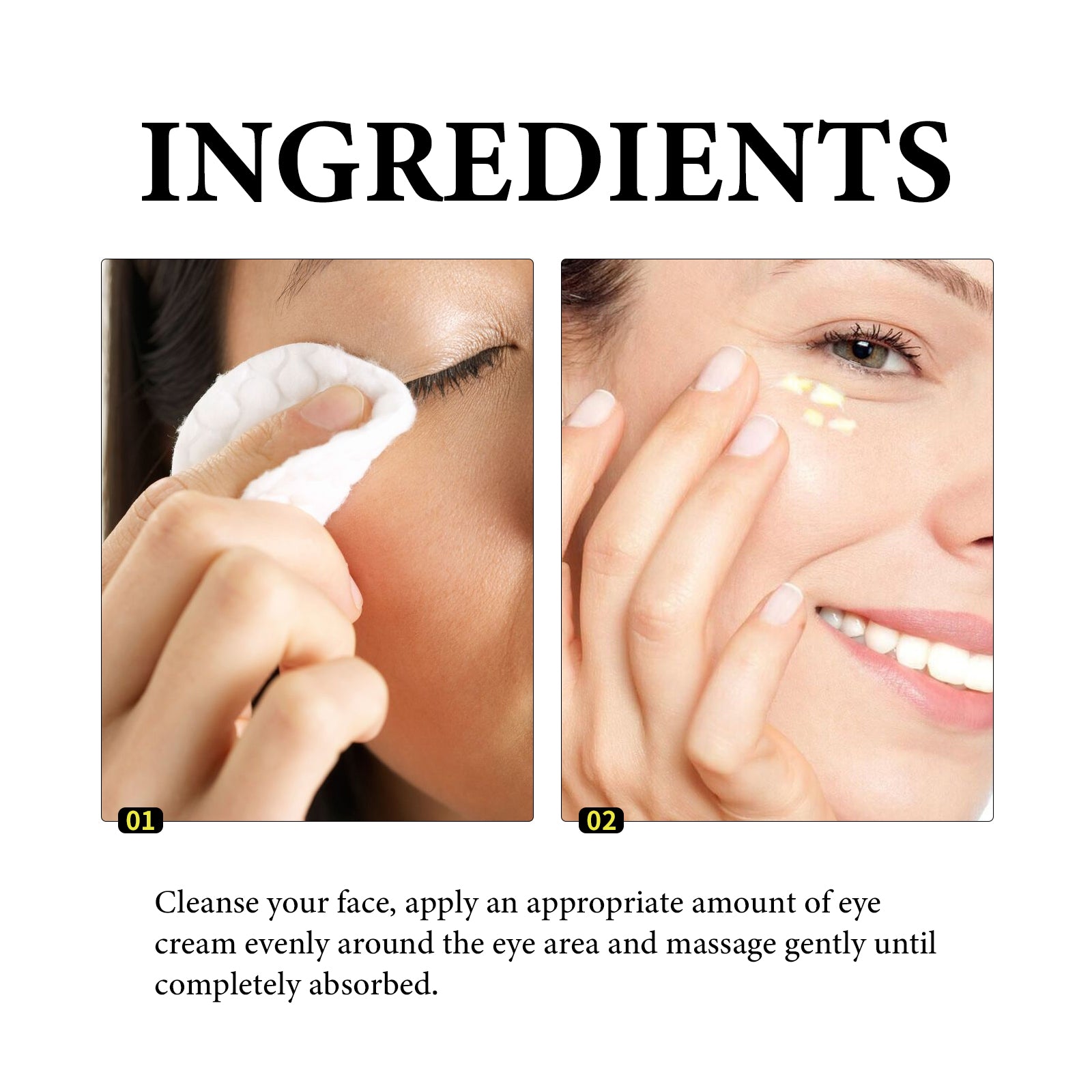 WIYUN Retinol & Collagen Moisturizer Eye Cream, Lightening Dark Circles And Bags Under Eyes Moisturizing Firming Care Multi-Effect Eye Cream