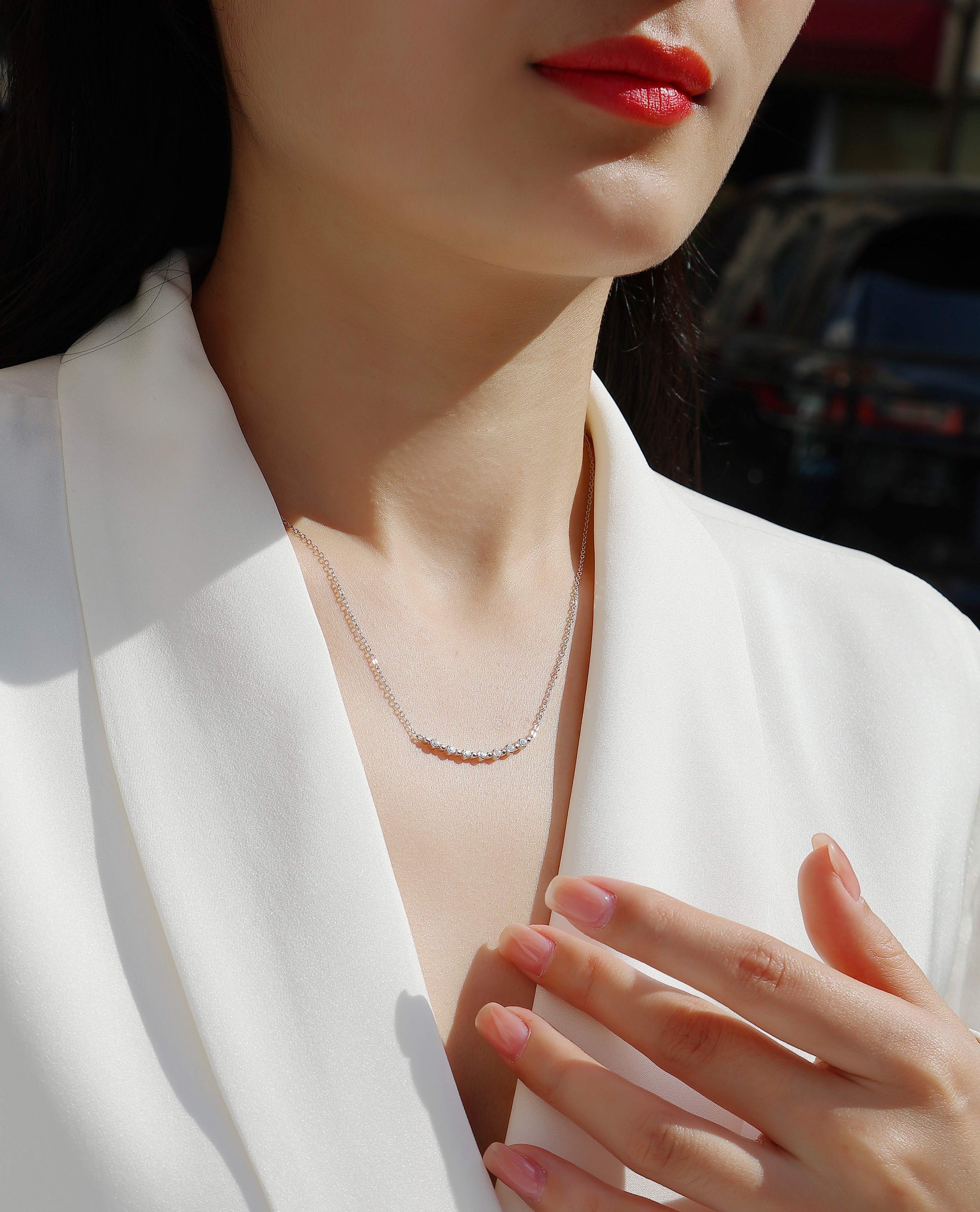 1White Moon And Stars - A Fashionable And Luxurious Diamond Jewelry Pendant Set With Moissanite S925 Sterling Silver And Platinum Plating Prohibit TikTok sales