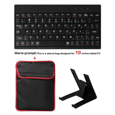 Tablet PC Sleeve Bag Case Stand For Tablet Under 10in With USB Mini Keyboard Two Layer Pockets - 5 - CJ