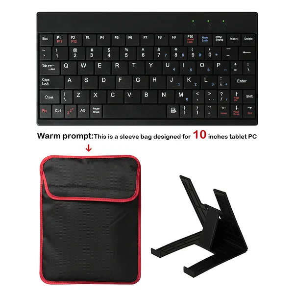 Tablet PC Sleeve Bag Case Stand For Tablet Under 10in With USB Mini Keyboard Two Layer Pockets - 5 - CJ