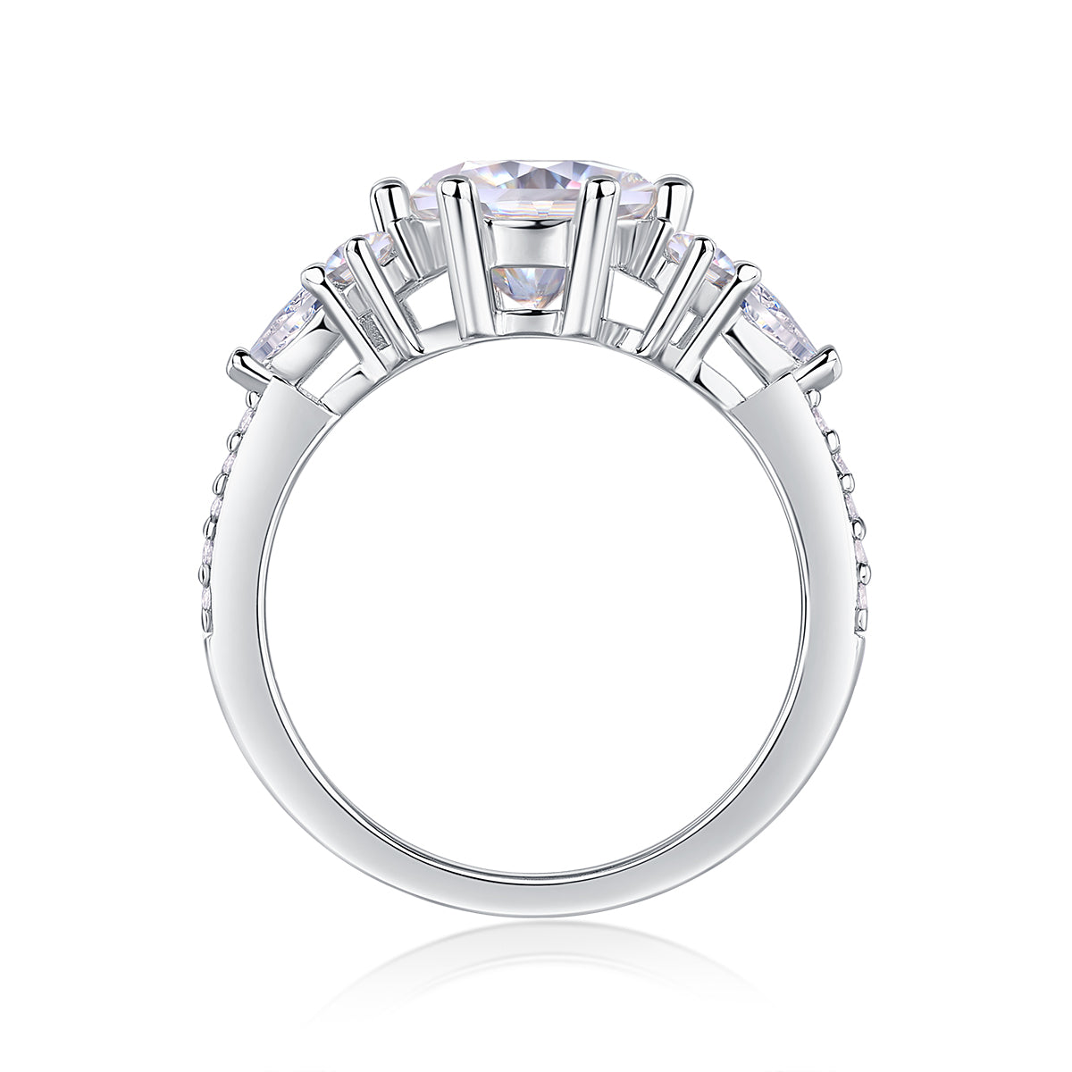 1Luxury Fashion Diamond Ring Moissanite Silver Ring Prohibit TikTok sales - 5 - CJ