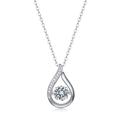1Smart Drop Luxury Fashion Diamond Pendant Necklace Set With Mosan Diamond Silver Ornaments Prohibit TikTok sales - 5 - CJ