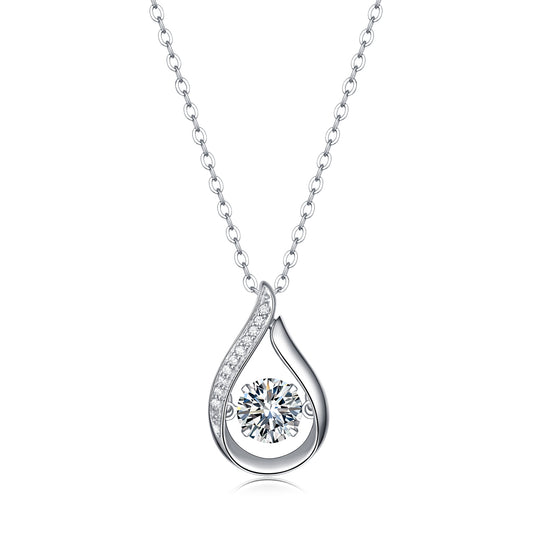 1Smart Drop Luxury Fashion Diamond Pendant Necklace Set With Mosan Diamond Silver Ornaments Prohibit TikTok sales - 5 - CJ