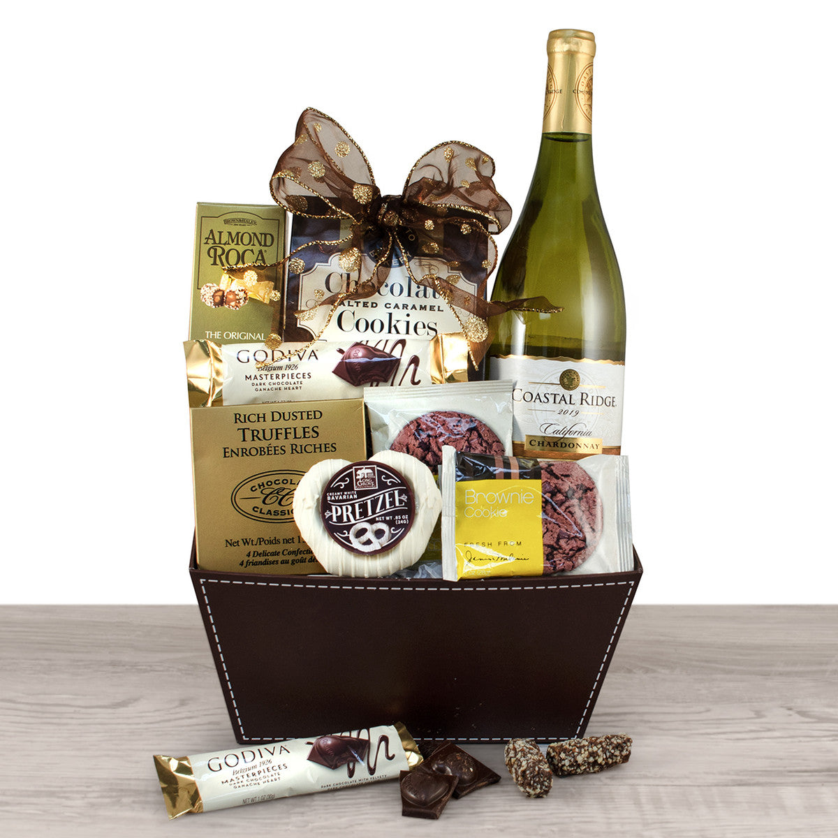 Costal Ridge Chardonnay: Chocolate & Wine Basket - GreatArrivals