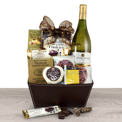 Costal Ridge Chardonnay: Chocolate & Wine Basket - GreatArrivals
