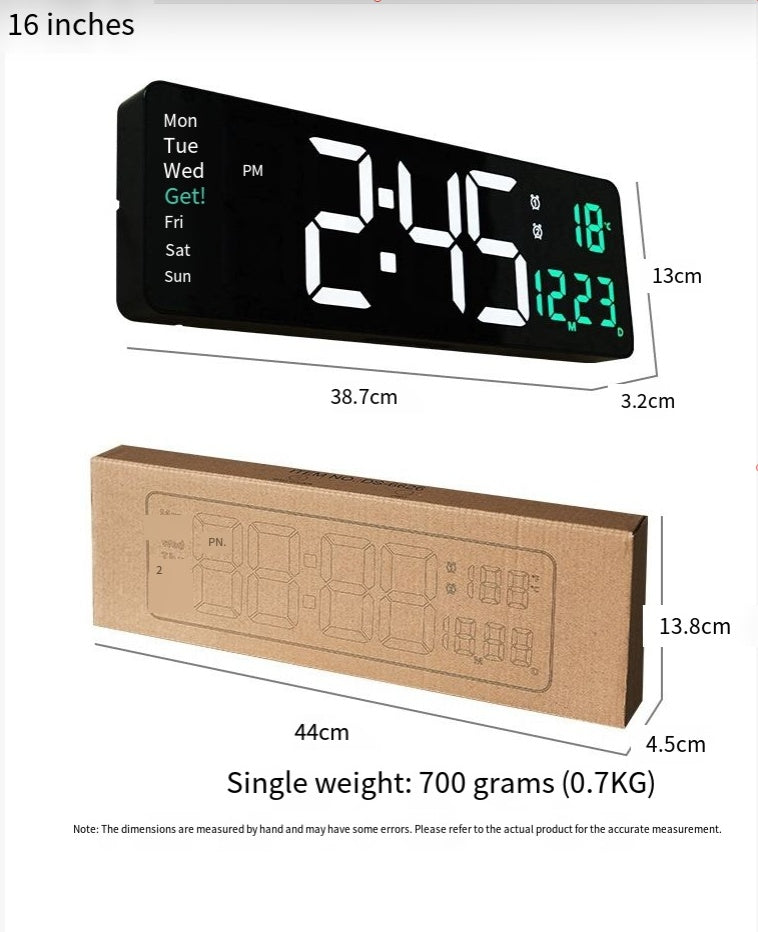 UK 16 - inch LED Digital Clock With Battery - 5 - CJ