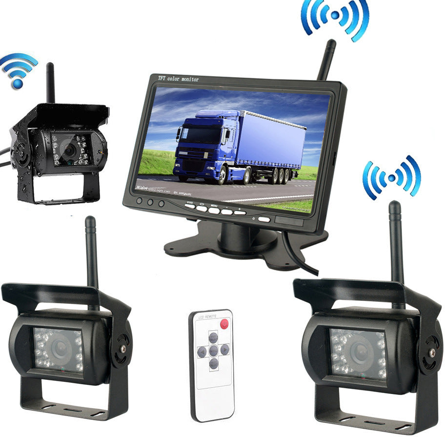 Forklift Truck Harvester 7 Inch Car Wireless Reversing Video Display Camera - 0 - CJ