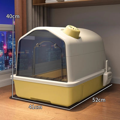 Fully Enclosed Odor Proof Litter Box For Cats - 0 - CJ