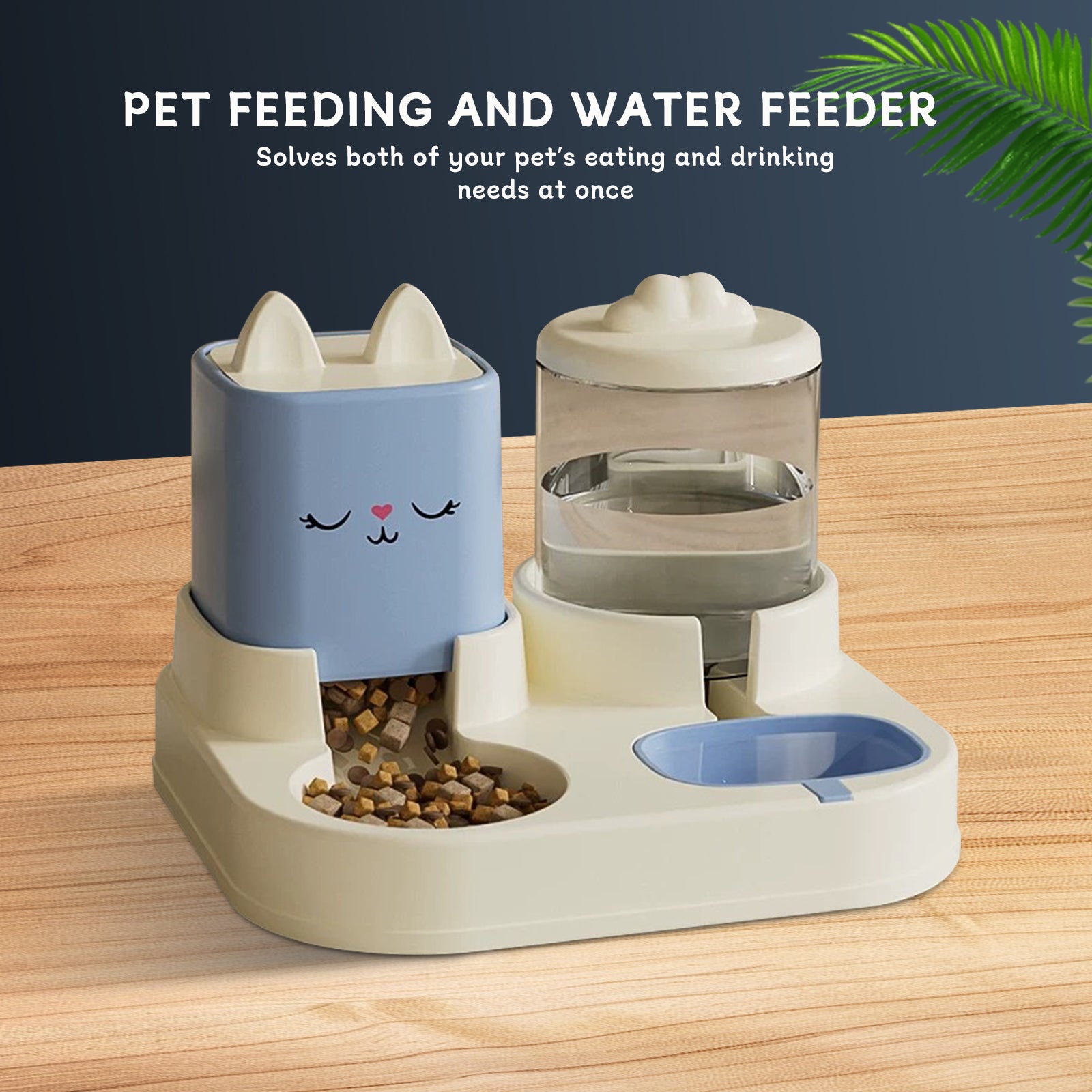 Super Cute Appearance Pet Feeding And Drinking Device, Cleverly Designed With Dry And Wet Separation, Automatic Water Addition, Universal For Cats And Dogs, Easily Solves Feeding Problems, And Makes P - 5 - CJ