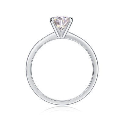 1Classic 4 Prong Diamond Ring Luxury Fashion Set Moissanite Silver Ring Prohibit TikTok sales - 5 - CJ