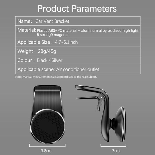Magnetic Car Phone Holder Air Vent Magnet Mount Smartphone Phone Holder Car Rotation Bracket - 0 - CJ