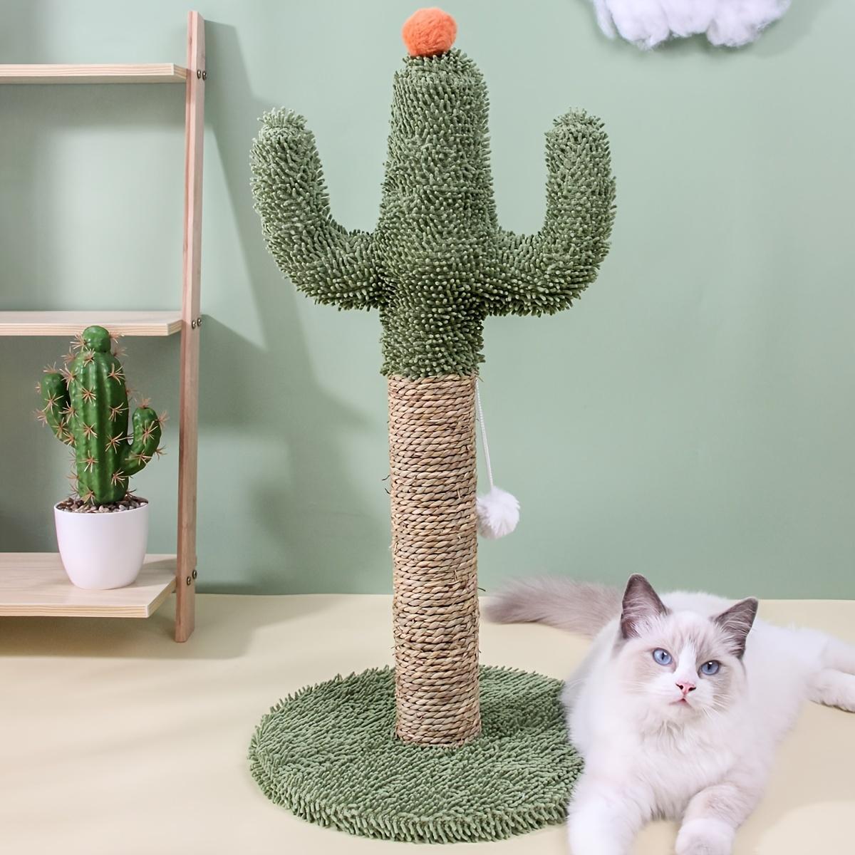 Interactive Cactus Cat Scratching Post Toy Durable Scratching Surface Suitable For Indoor Cats Fun Pet Supplies Good For Play And Exercise