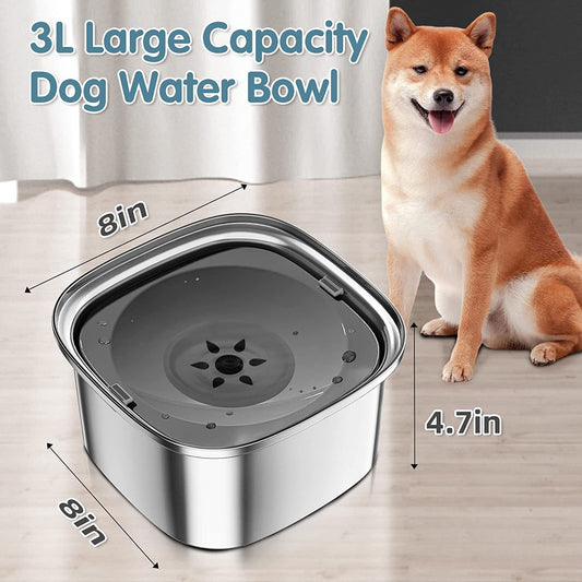 Pet Stainless Steel Water Bowl Large Capacity Floating - 0 - CJ