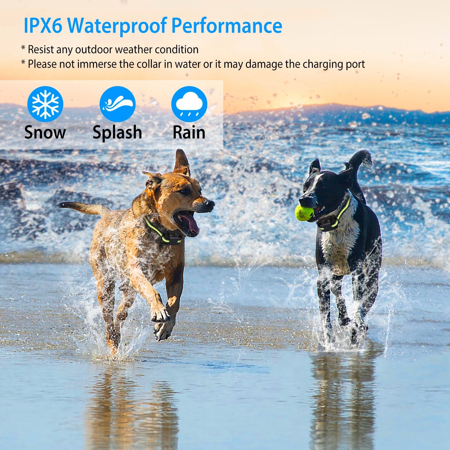 Dog Bark Collar Rechargeable Waterproof Beep Vibration Static Stimulation Bark Stopper Automatic Identification Collar With 6 Intensity Dual Modes - 5 - CJ