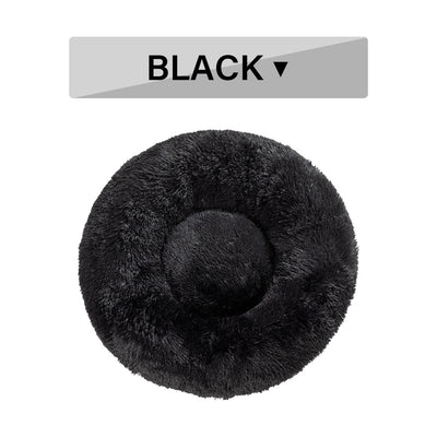 Fluffy Donut Dog Bed  Warm Soft Long Plush Pet Cushion Dog House Cat  Bed Washable Pet Sofa Mat Calming Samll Large Dog Beds - 4 - CJ