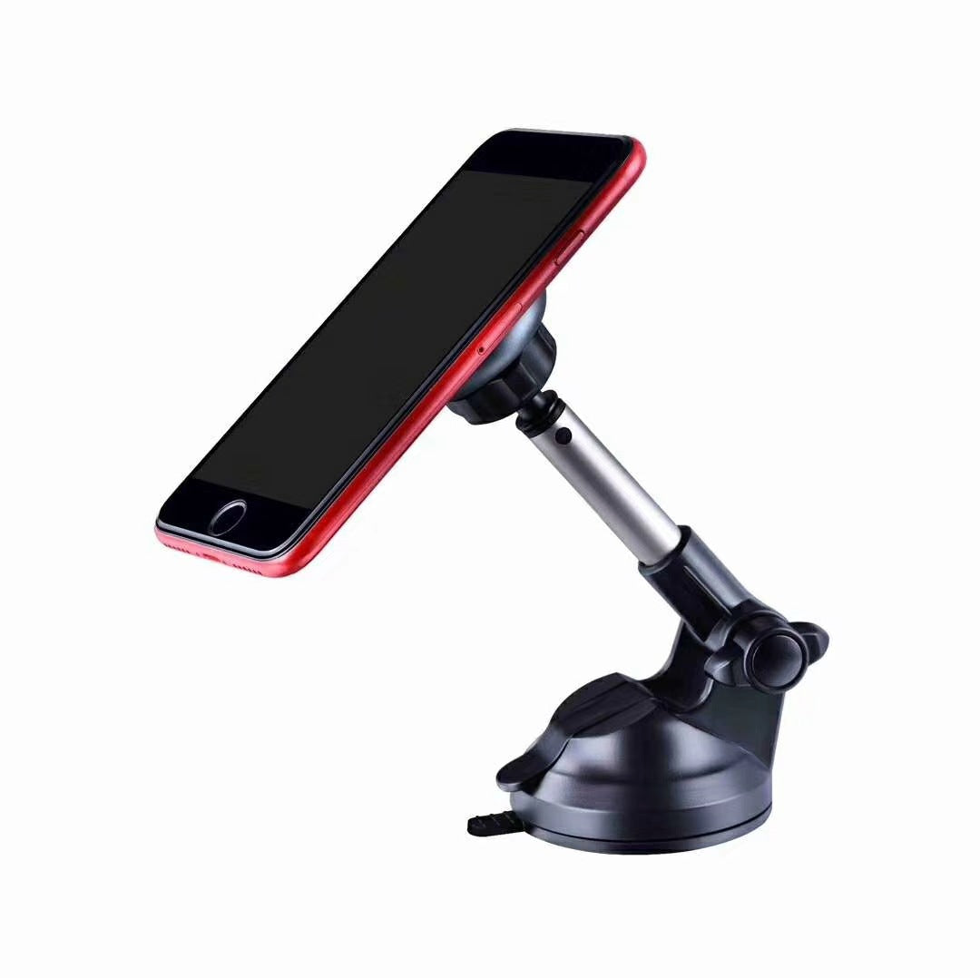 Creative 360 degree rotating suction cup telescopic magnet aluminum alloy car phone holder - 0 - CJ