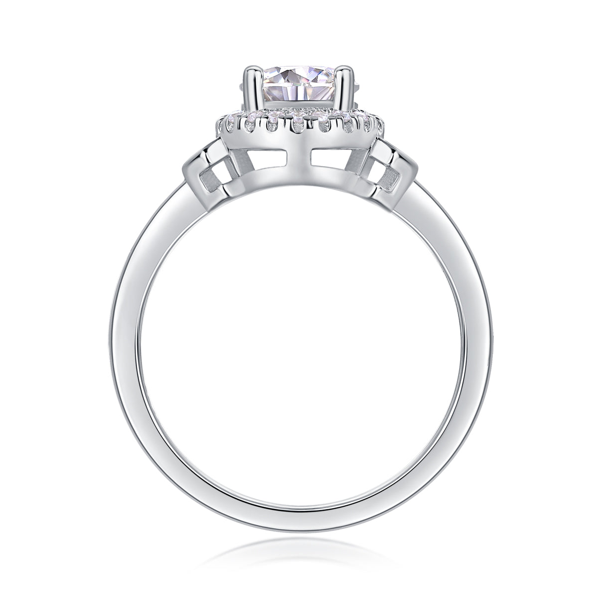 1Lighthouse Large Diamond Ring Luxury Fashion Set Moissanite Silver Ring Prohibit Tk Sales - 5 - CJ
