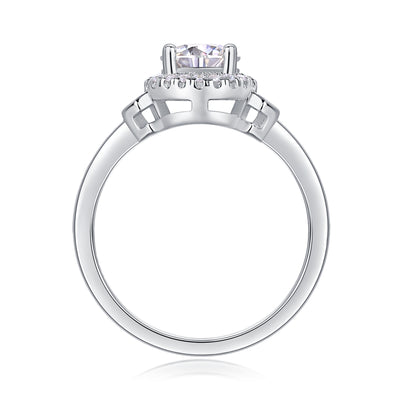 1Lighthouse Large Diamond Ring Luxury Fashion Set Moissanite Silver Ring Prohibit Tk Sales - 5 - CJ