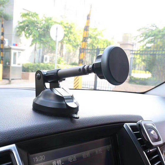 Creative 360 degree rotating suction cup telescopic magnet aluminum alloy car phone holder - 0 - CJ
