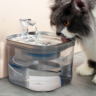 Pet Cat Dog Stainless Steel Automatic Circulation Water Dispenser Intelligent Fountain Pets Accessories - 0 - CJ
