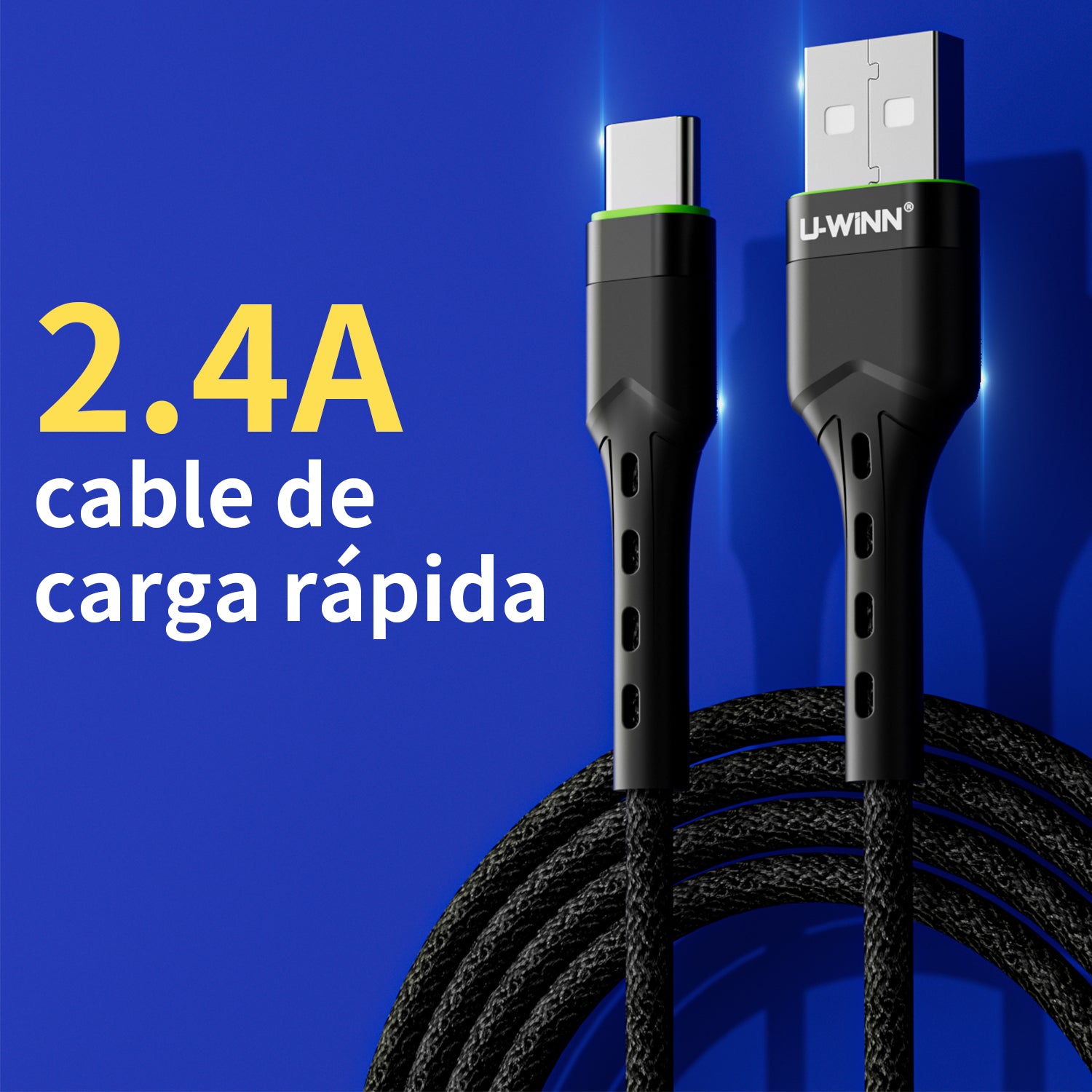 L203 USB - C Cable 2.4A 1M Black USB 3.0 UWINN - 5 - CJ