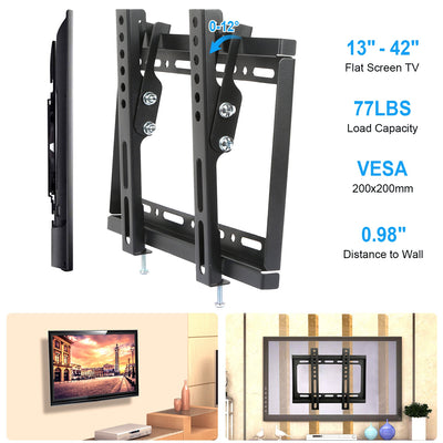 TV Wall Mount Bracket Tilt For 13in - 42in LED LCD PLASMA Flat TV VESA 200x200mm - 5 - CJ