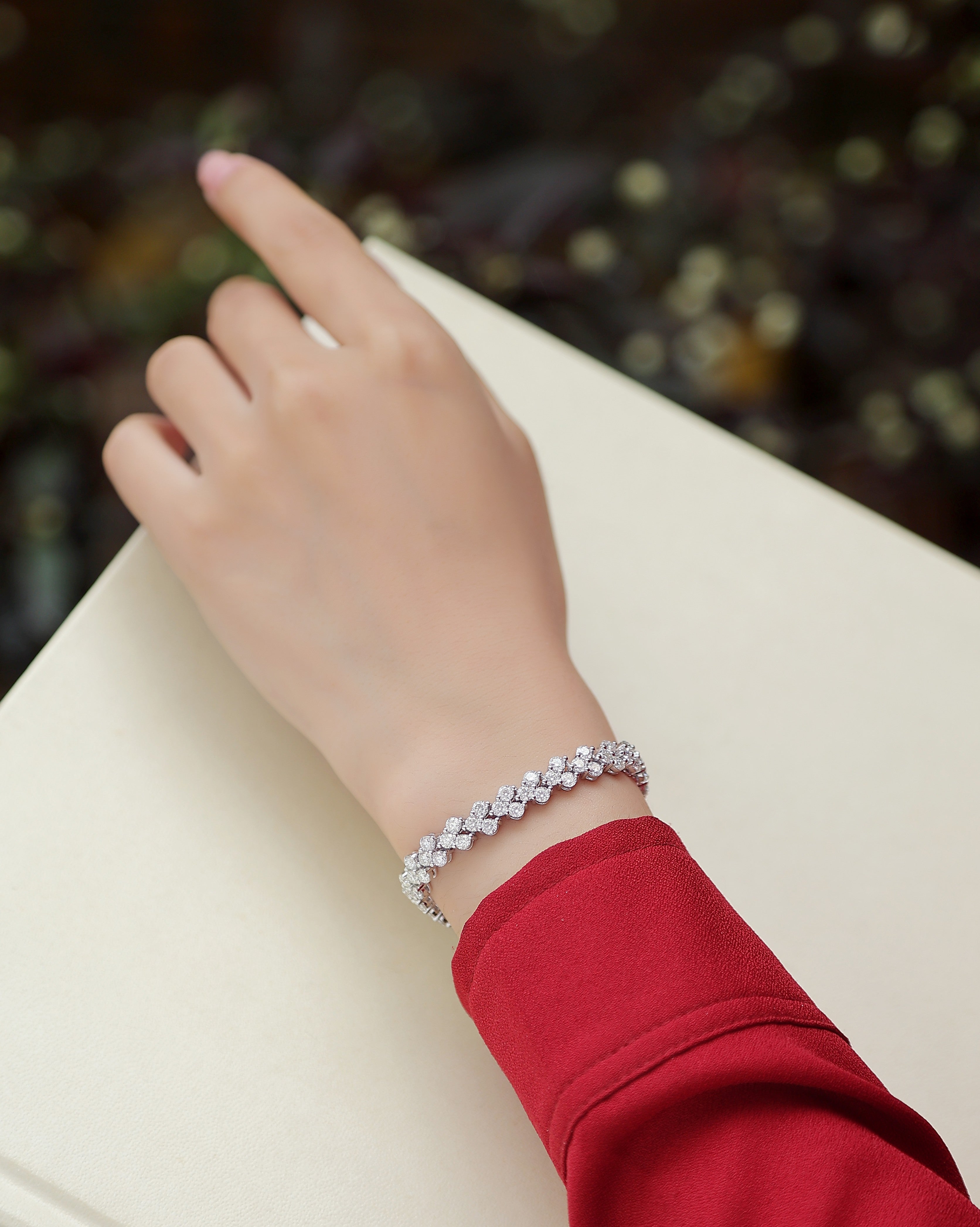 1Kanong Luxury Fashion Mossan Diamond S925 Silver Bracelet Prohibit TikTok sales - 5 - CJ