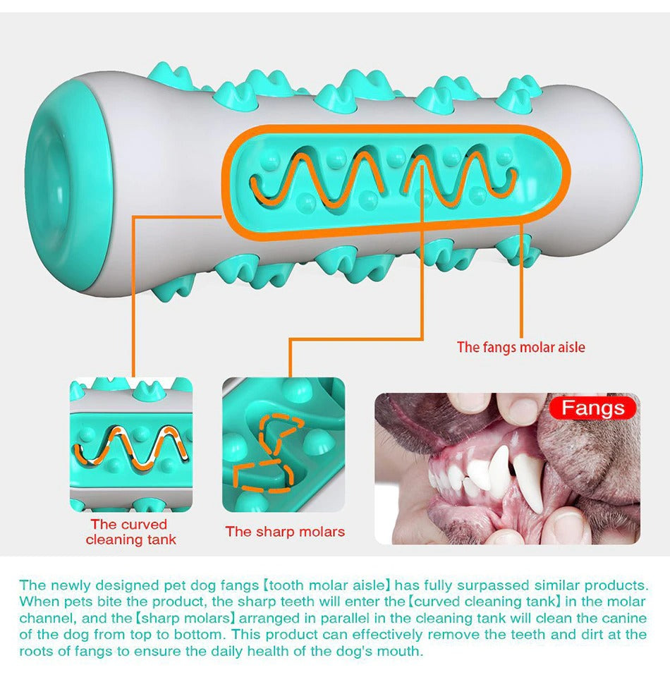Dog Squeaky Toys For Aggressive Chewers, Tough Toothbrush Dog Chew Toy, Nearly Indestructible Rubber Toys For Pet Training, Teeth Cleaning, Playing And Chewing For Medium & Large Breeds - 5 - CJ