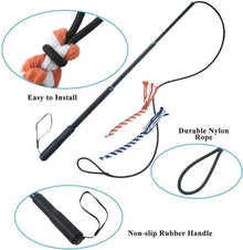 Dog Extendable Teaser Wand Pet Flirt Stick Pole Puppy Chasing Tail Interactive Toy For Small Medium Large Dogs Training Playing Exercise - 5 - CJ