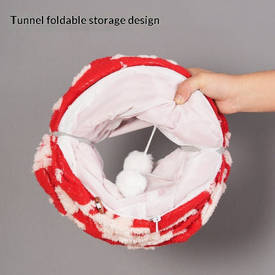 Christmas Tree Cat Tunnel Cat Bed Flannel Pet Nest - 0 - CJ