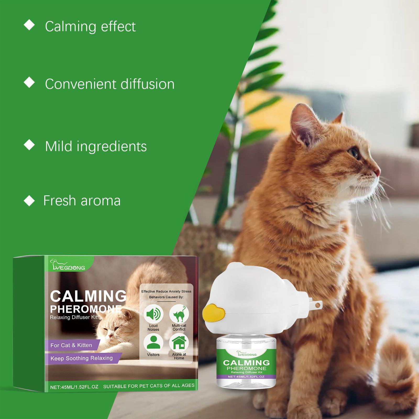 Yegebang Cat Emotional Care Set Pet Cat Soothing Calm Estrus Irritability Mood Noise Reduction Care - 5 - CJ