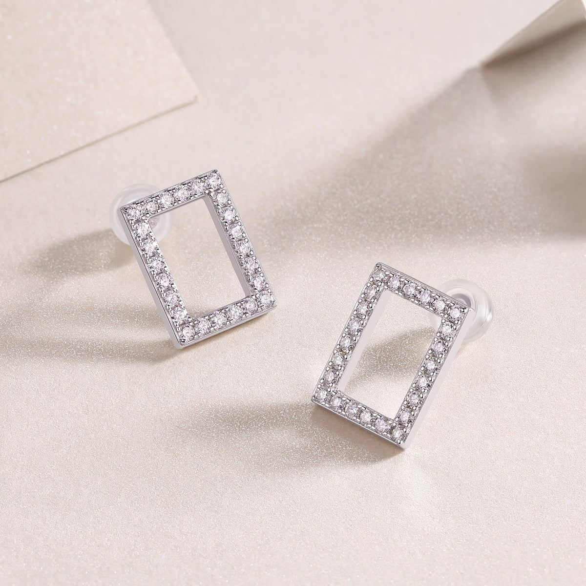 1In Full Swing - Fashionable And Affordable Jewelry With Moissanite S925 Sterling Silver And Platinum - plated Stud Earrings Prohibit TikTok sales - 5 - cjdropshipping