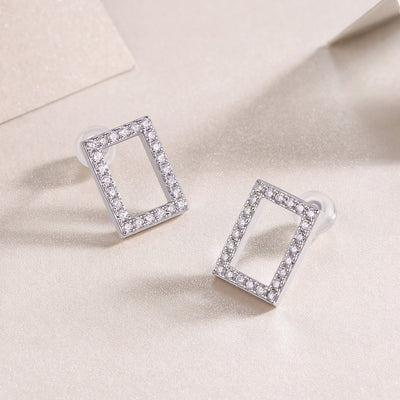 1In Full Swing - Fashionable And Affordable Jewelry With Moissanite S925 Sterling Silver And Platinum - plated Stud Earrings Prohibit TikTok sales - 5 - cjdropshipping