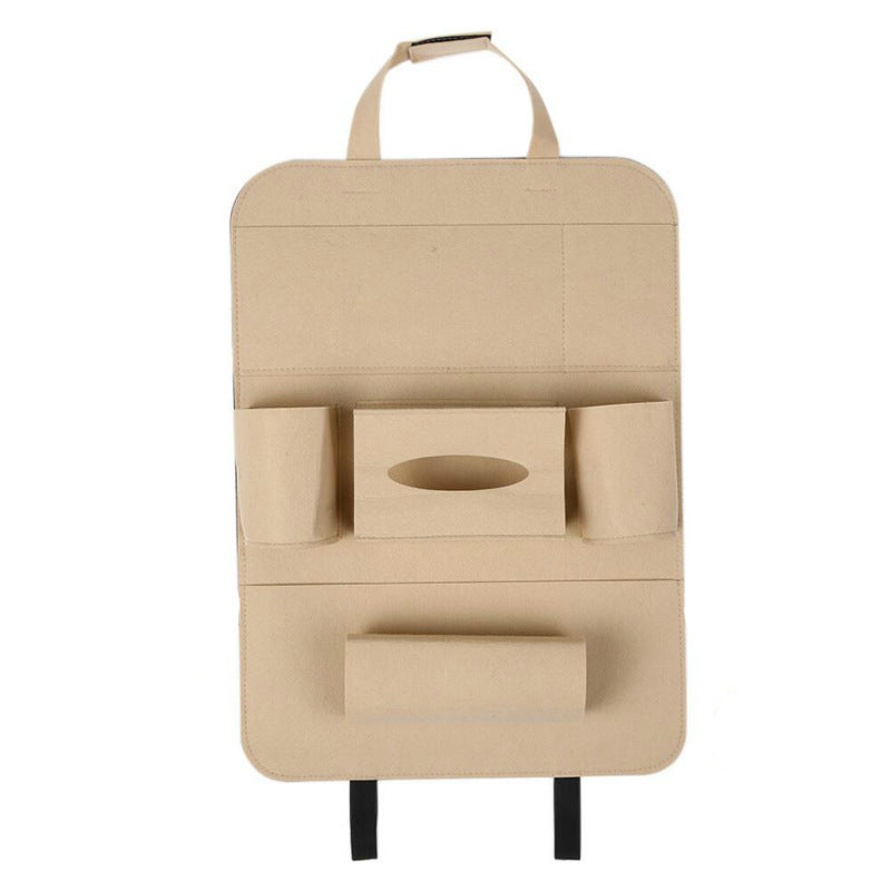 Auto Car Backseat Organizer Car - Styling Holder Multi - Pocket Seat Wool Felt Storage Multifunction Vehicle Accessories Bag - 0 - CJ - Beige - 400x550mm - CJQCNBQC00045 - Beige - 400x550mm