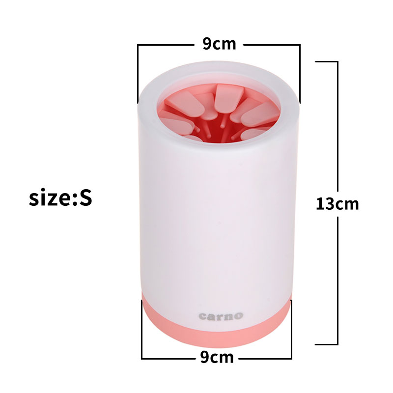 Portable Pet Paw Cleaner Cup Soft Silicone Comb - 0 - CJ - Pink - S - CJJJCWGY01342 - Pink - S