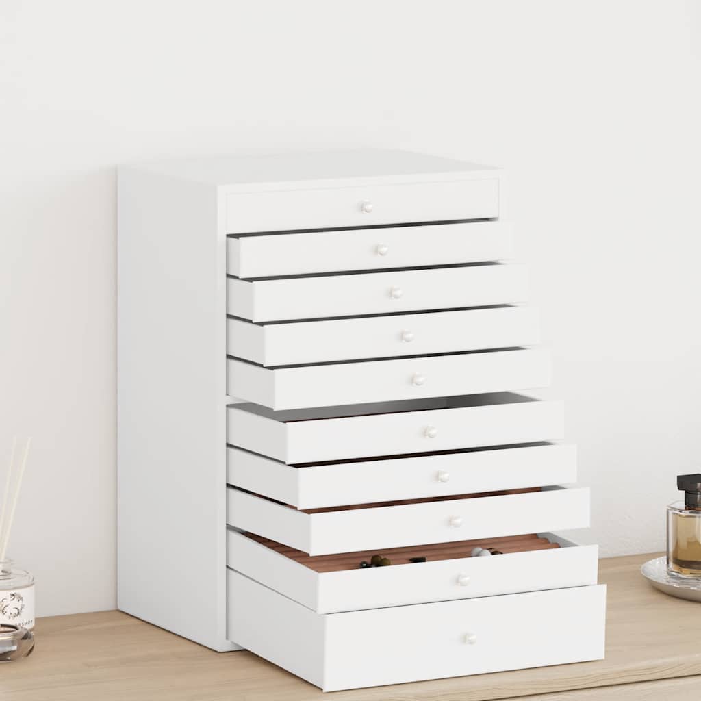 10-layer jewelry box with watch holders, 29 x 20.5 x 40.5 cm