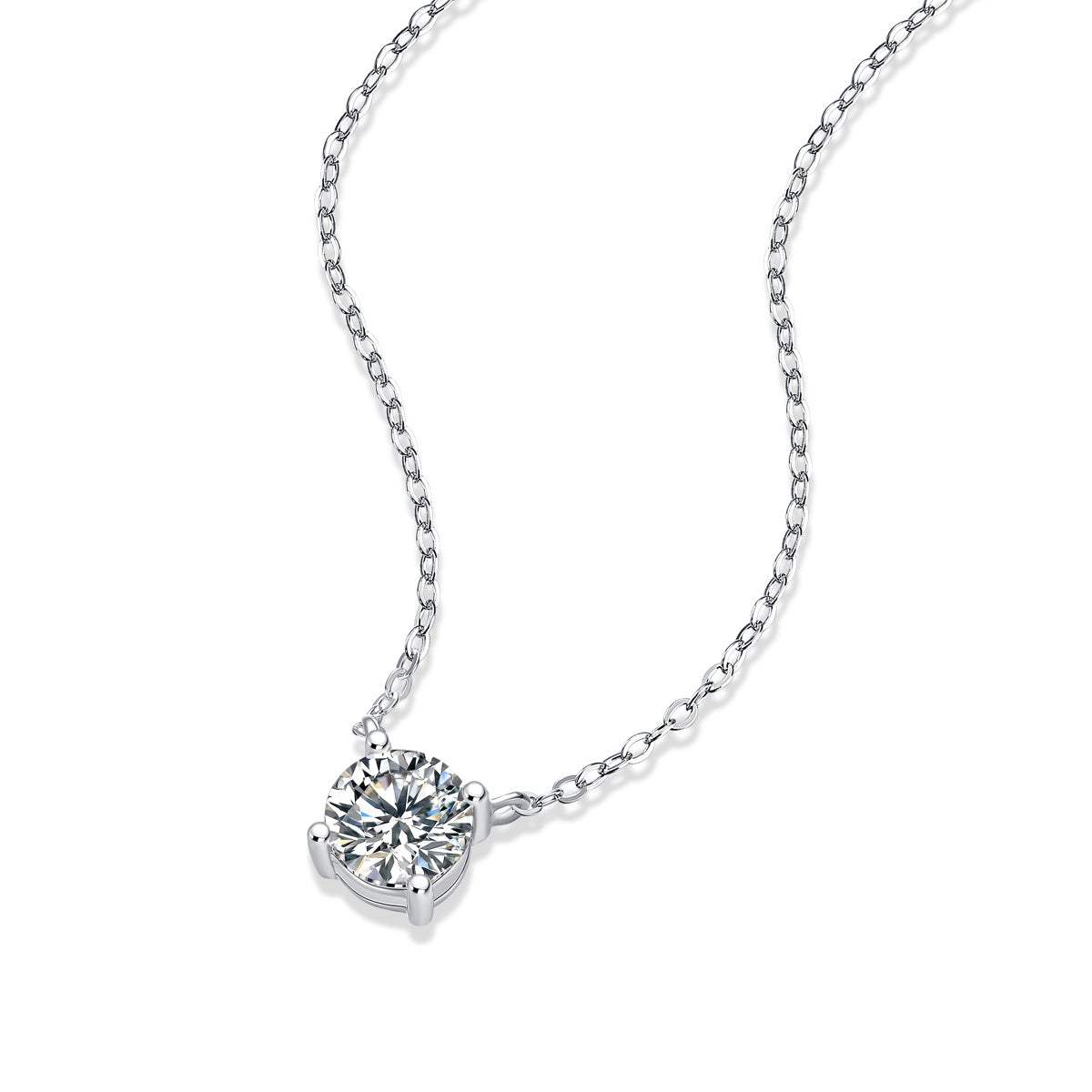 My Heart Will Last Forever - Affordable Diamond Jewelry Necklace Pendant Set With 1-carat And 2-carat Moissan Diamonds, S925 Sterling Silver And Platinum Plating. Fashionable And Trendy Jewelry