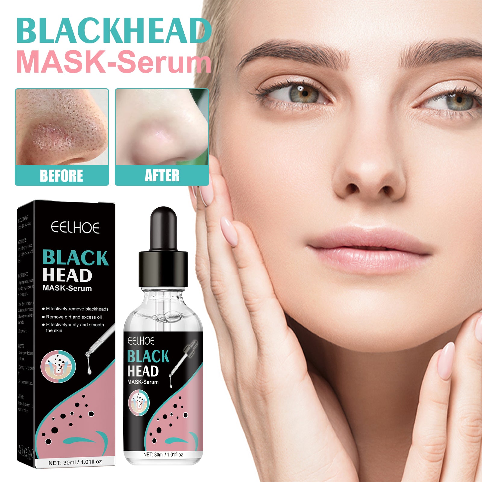 EELHOE Blackhead Nose Mask Moisturizes And Smoothes The Skin, Removes Blackheads From Acne And Deeply Cleans Pores And Dirt - 5 - CJ