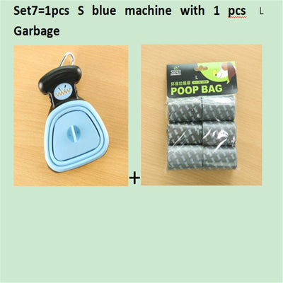 Dog Pet Travel Foldable Pooper Scooper With 1 Roll Decomposable bags Poop Scoop Clean Pick Up Excreta Cleaner Epacket Shipping - 0 - CJ - Set 8 - BlueSXL - CJJJCWGY00674 - Set 8 - BlueSXL