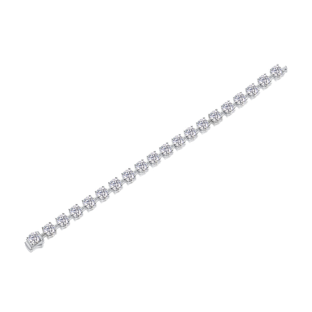 About Time Luxury Fashion Mossan Diamond S925 Silver Bracelet Comparable To Natural Diamonds