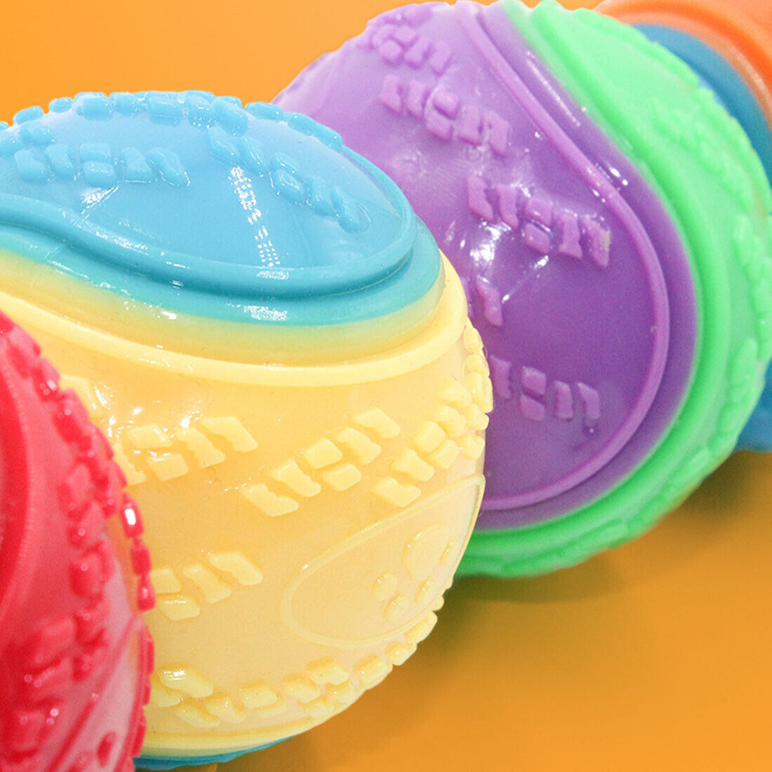 Scooby-Doo Durable Squeaky Set Of 8 Dog Balls For Teeth Cleaning Interactive UK