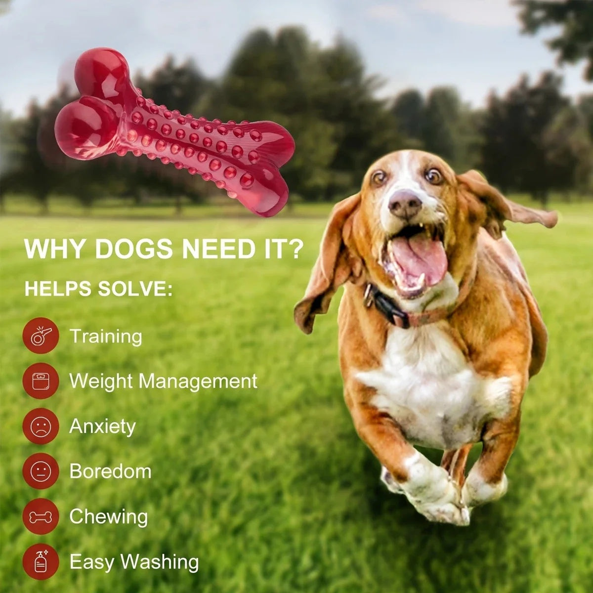 Natural Rubber Chew Toy Suitable For Aggressive Dogs - Durable And Long - Lasting Suitable For Dogs Chewing Heavy Objects - 4 - CJ