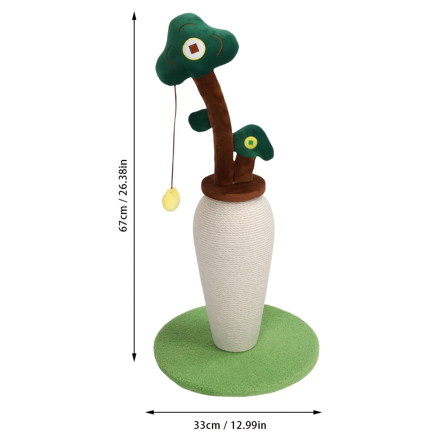 Vertical Money Tree Cat Scratching Pole, Sisal Wear - Resistant Cat Scratching Column, Interactive Ball Track Spring Ball Cat Toy, Durable And Cute Sisal Cat Scratching Pole - 5 - CJ
