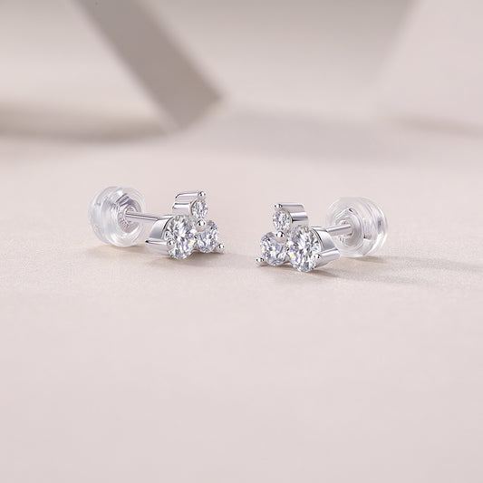 1Wave Diamond Set Moissanite Silver Earrings Luxury Fashion Diamond Earrings Stud Earrings Prohibit TikTok sales - 5 - CJ