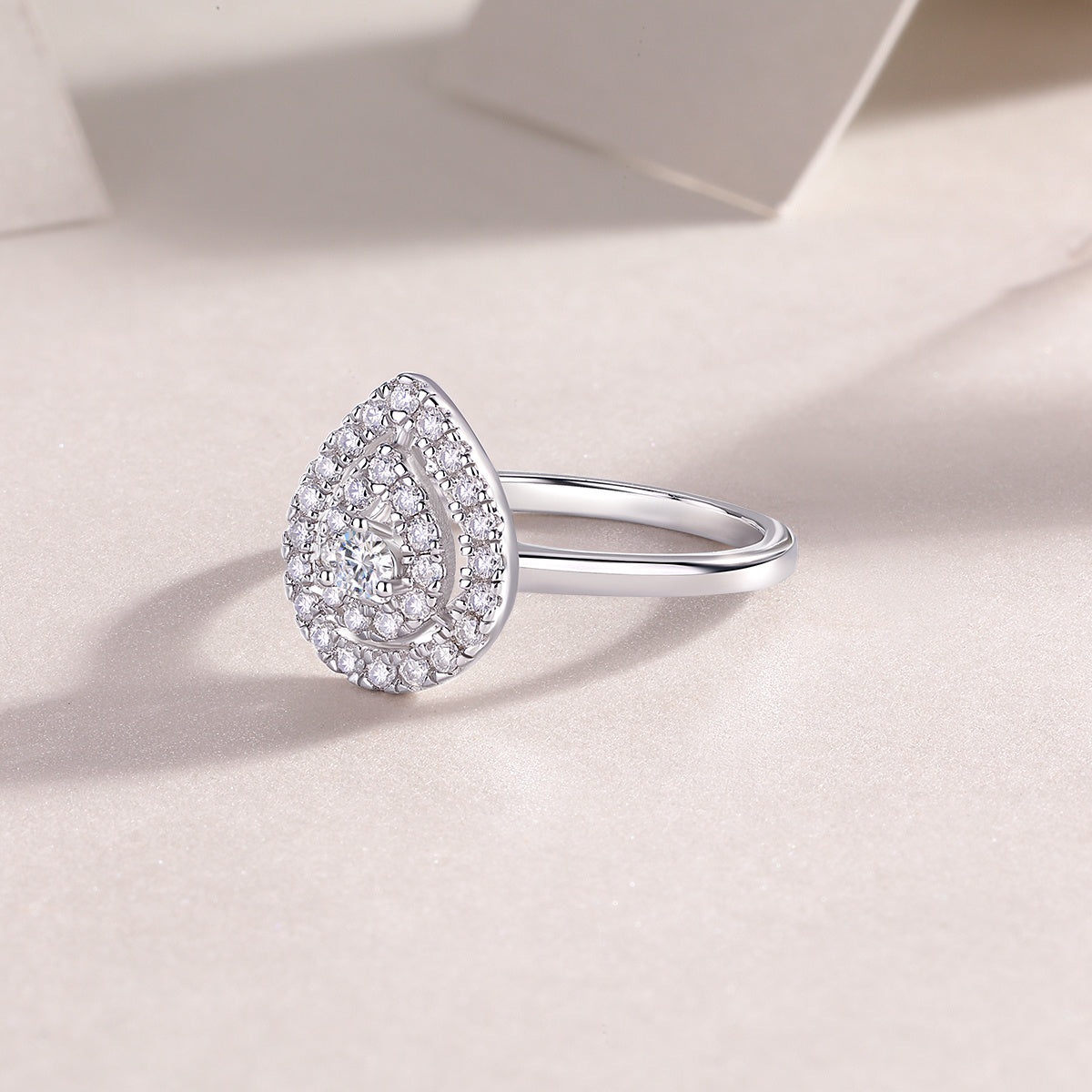 Set Of Large Diamond Rings Luxury Fashion Set With Moissanite Silver Rings