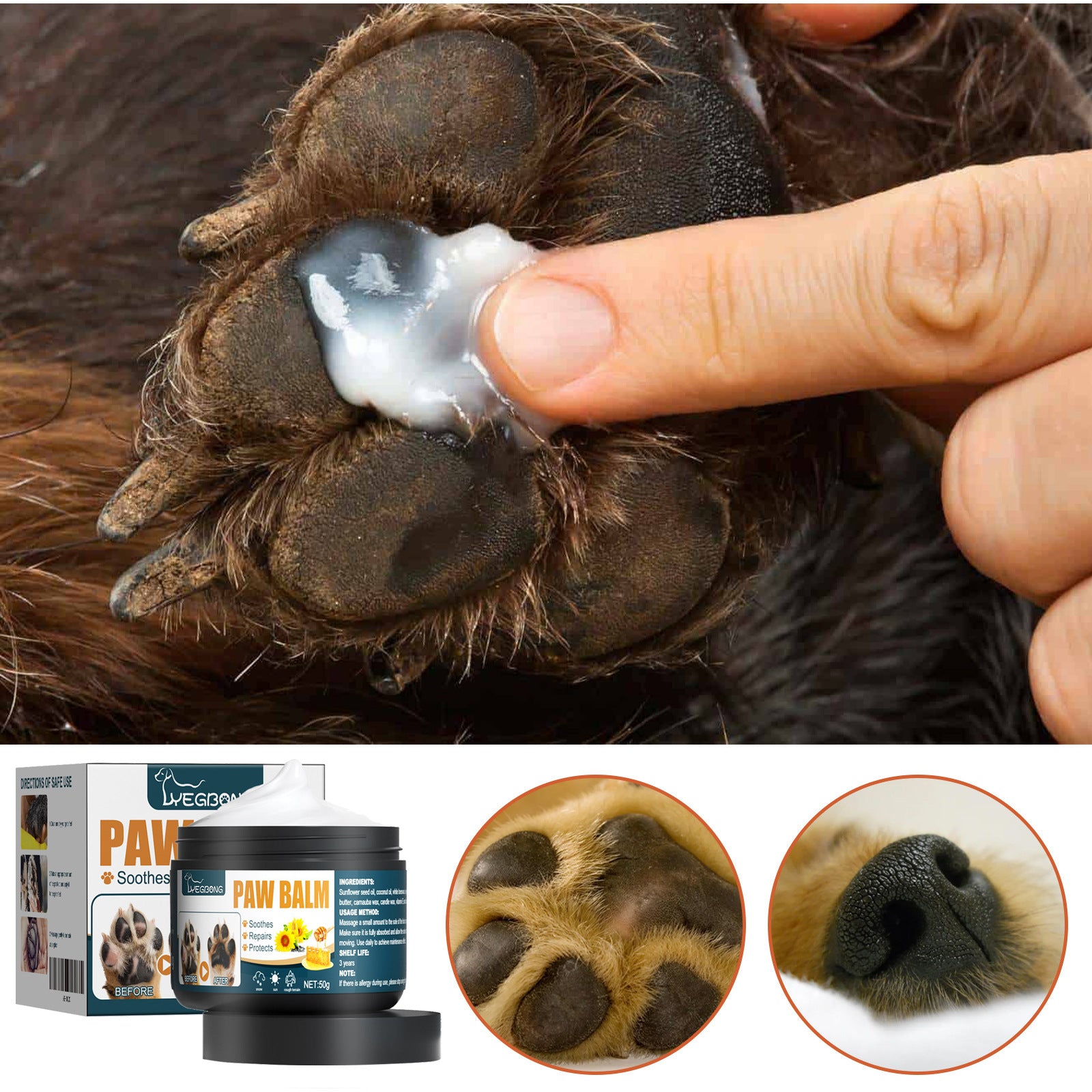 Cat Dog Foot Pad Apply Cleaning Cream Nail Meat Pad Claw Care Cream - 0 - CJ