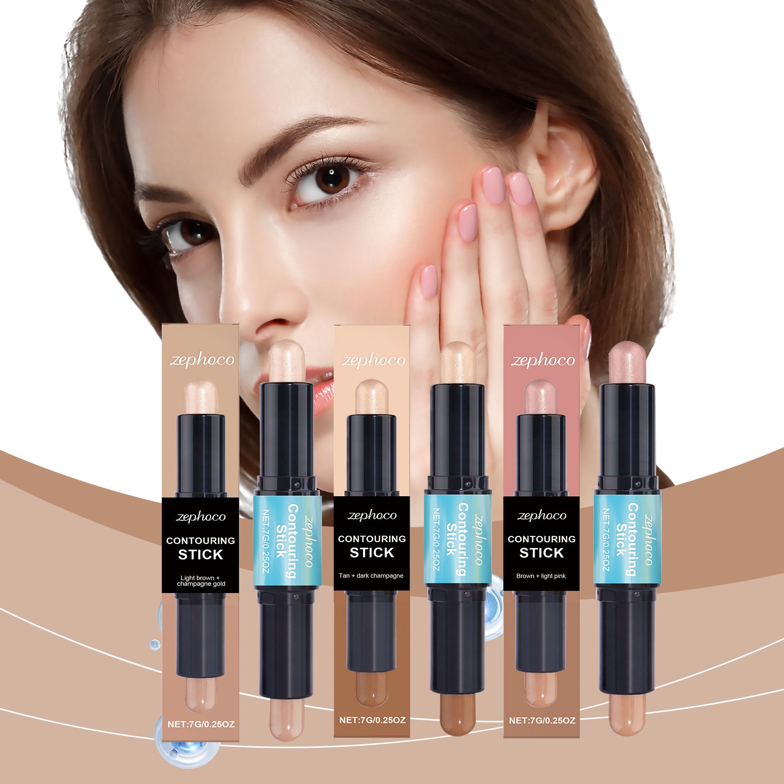 2 - in - 1 Facial Highlight Contour Stick Daily - 0 - CJ