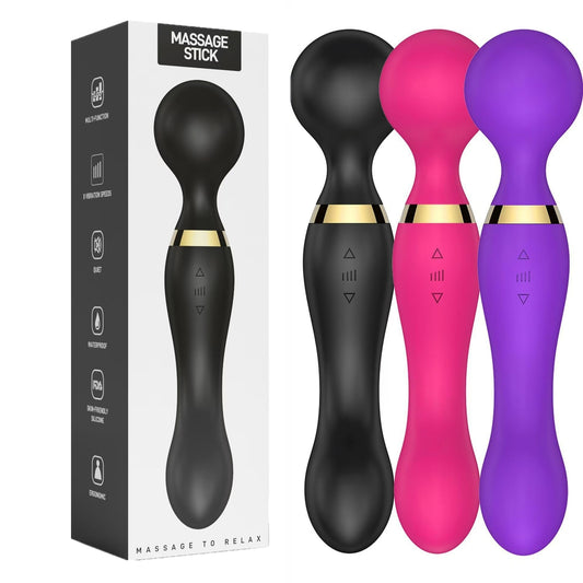 Powerful Multi - Speed Magic Massager Wand Massage Full Body USB Rechargeable 20s - 5 - CJ