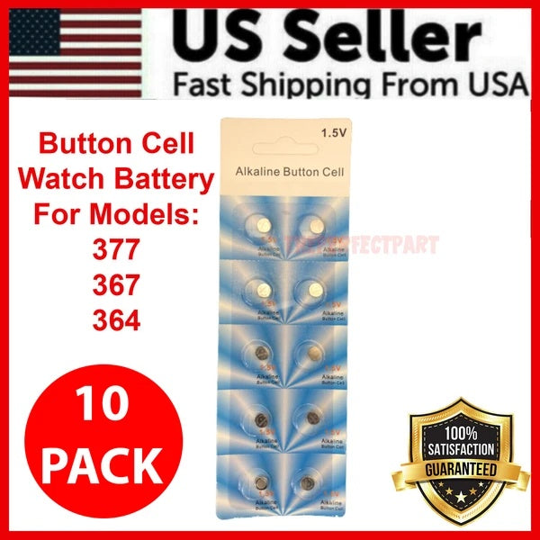 10 X OEM SPEC 377 376 364 363 WATCH BATTERY SR626SW SR626W Silver Oxide Battery - 5 - CJ