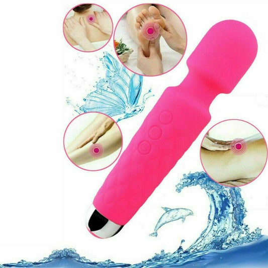 Magic Massage Wand Muscle Relaxation Massager 20 Speed Vibrating Full Body Therapy Motor - 5 - CJ